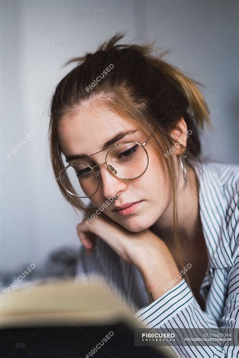 Brunette Girl With Glasses Telegraph