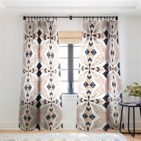 Mosaic Pattern Geometric Marbled I Sheer Window Curtain Marta Barragan