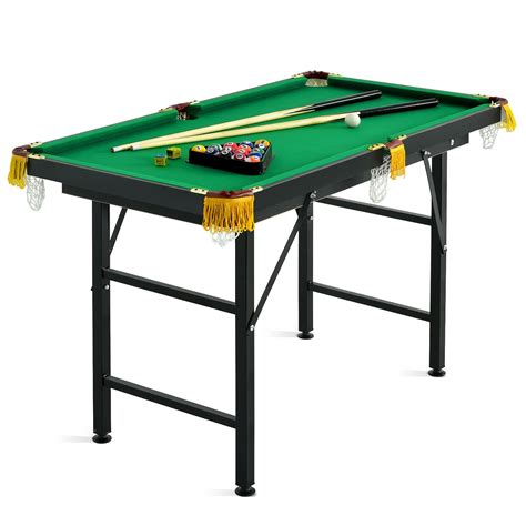 Costway 47 Folding Billiard Table Pool Game Table Indoor Kids W Cues