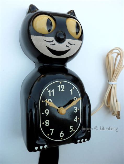 Vintage 1940s Allied Kit Cat Klock Kat Clock Bakelite With Metal Back
