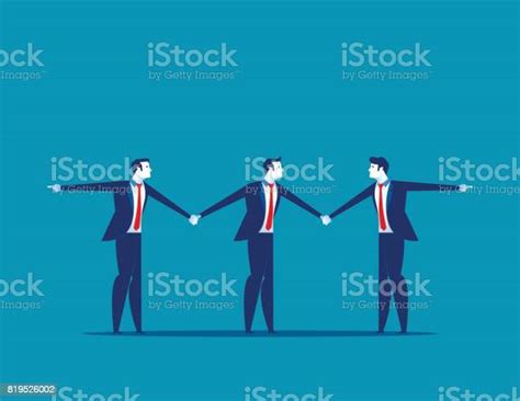 Business People Tugging A Man Concept Businesss Vector Illustration Stock Illustration