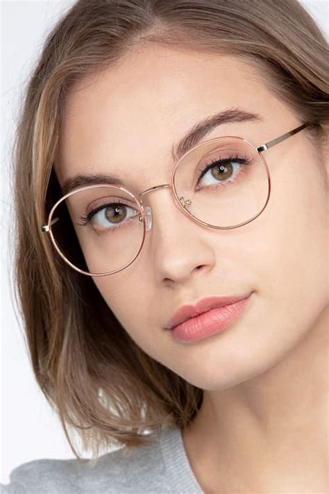 progress round brown silver frame eyeglasses in 2020 glasses for round faces eyeglasses