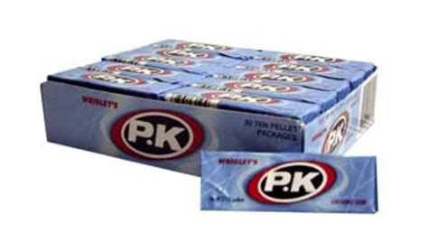 In 1891 as a manufacturer of soap but pivoted in. Wrigleys PK Chewing Gum Blue | Sweets from Australia