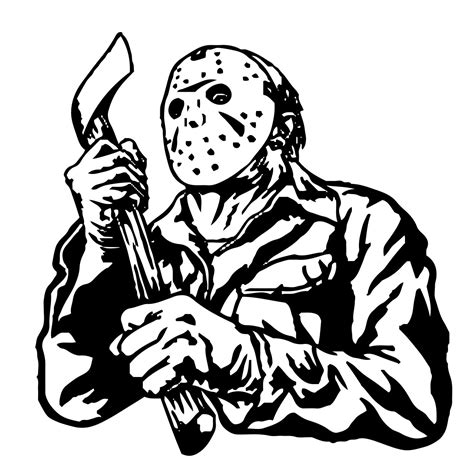 Jason Silhouette Car Decal Etsy