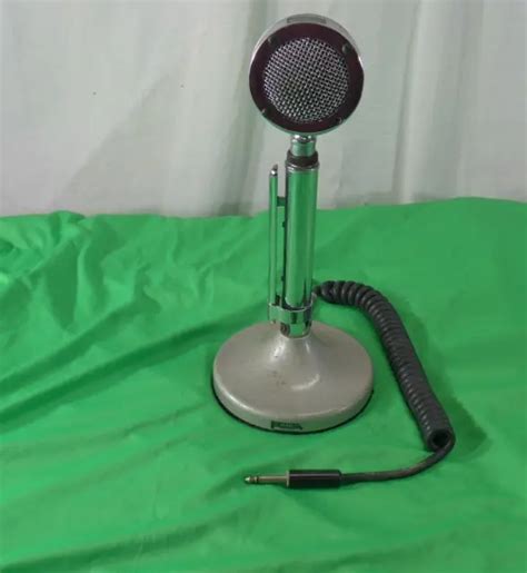 Vintage Astatic Model D 104 Lollipop Chrome Microphone With T Ug8 Stand