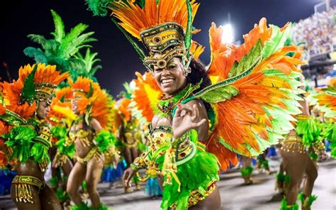 Rio De Janeiro Carnival In Pictures Exotic Dancers Parade Through Sambadrome