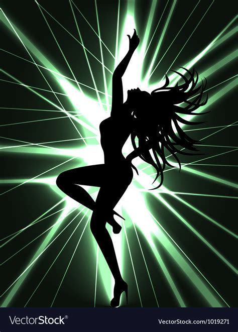 Go Go Dancer And Laser Show Royalty Free Vector Image