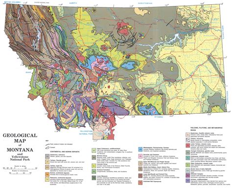Geologic Map Of Montana Tourist Map Of English