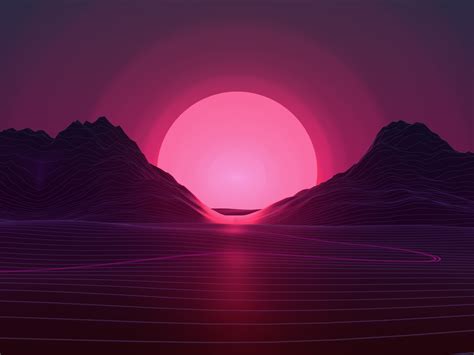 1600x1200 Neon Sunset 4k 1600x1200 Resolution Hd 4k Wallpapers Images
