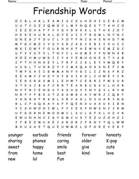 Friendship Word Search Wordmint Word Search Printable Vrogue Co