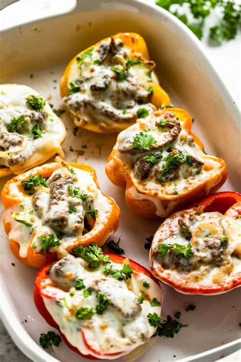 Philly Cheesesteak Stuffed Peppers Recipe The Cookie Rookie®