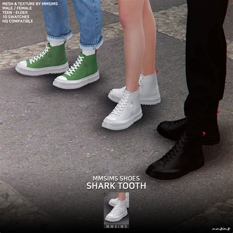 Mmsims Shark Tooth Sneakers Mmsims On Patreon Sims 4 Cc Shoes Sims