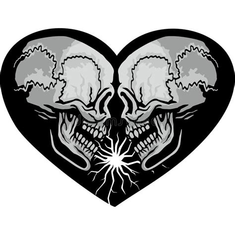 Valentines Skull With Heart Stock Illustration Illustration Of Design