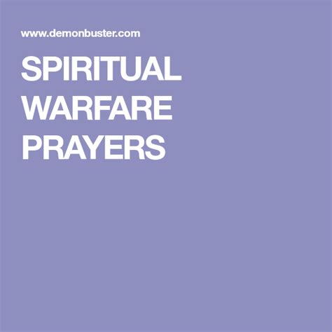 Spiritual Warfare Prayers Spiritual Warfare Prayers