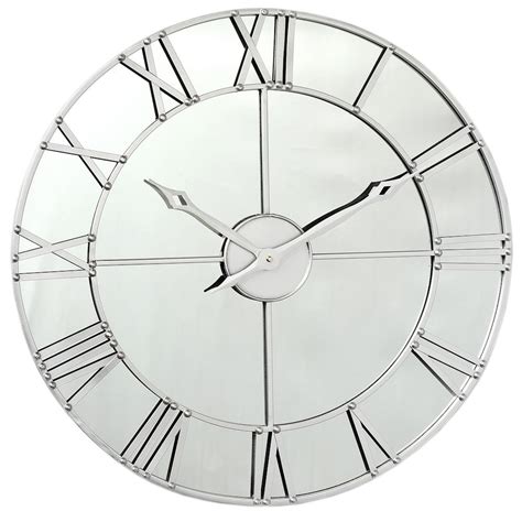 Large Mirrored Wall Clock 100cm From Wj Sampson