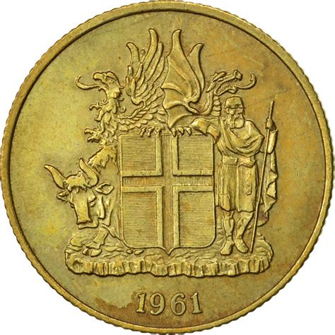 468355 Iceland Krona 1961 TTB Nickel Brass KM 12a TTB Krona