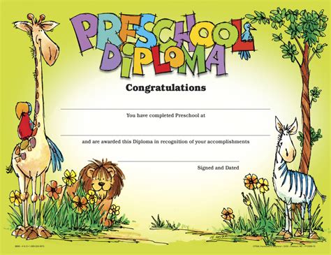 Diploma Preschool Diploma Template With Amazing Daycare Diploma