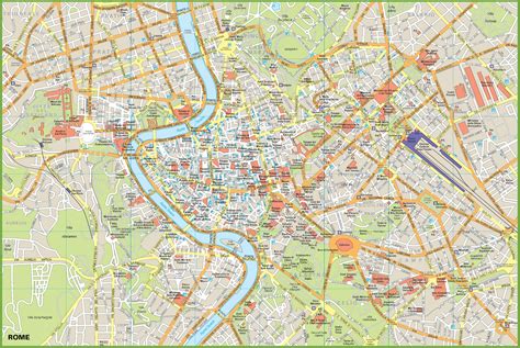 Sightseeing Map Of Rome Italy Large Rome Maps For Free Download And