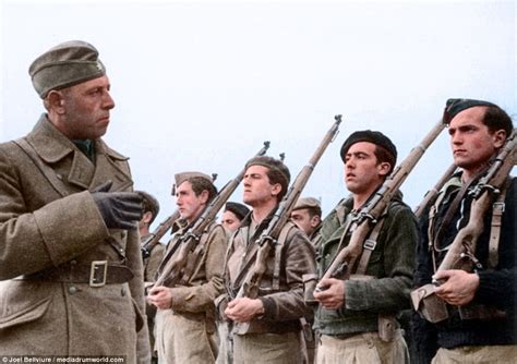 Colour Images Bring Home Reality Of Spanish Civil War Daily Mail Online