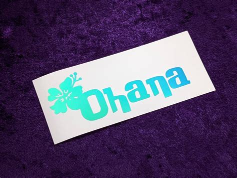Stitch Ohana Permanent Vinyl Decal In Magical Holographic Or Etsy