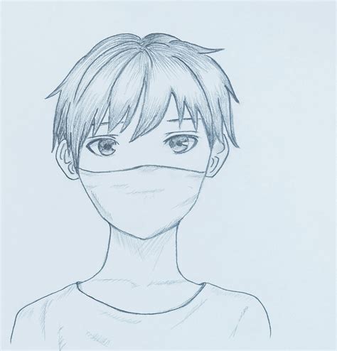 How To Draw Anime Boy Wearing A Mask Easy How To Draw