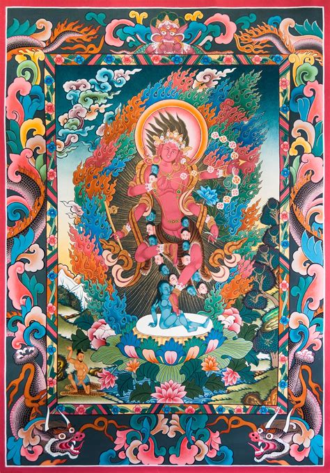Dakini Kurukulla Tibetan Thangka Painting