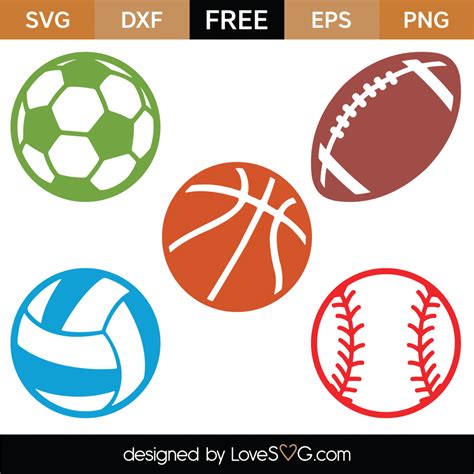Free Sports Balls SVG Cut File - Lovesvg.com