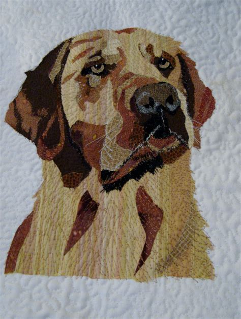 Labradorpet Portrait Art Quilt Art Quilts Picture Quilts