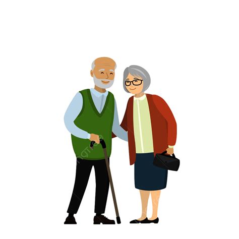 older couple clipart vector couple of older people grandmother woman fun png image for free