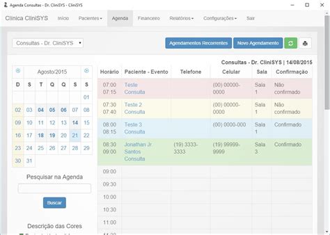 How to use agenda in a sentence. Agenda Inteligente | CliniSYS - Sistema de Gestão de ...
