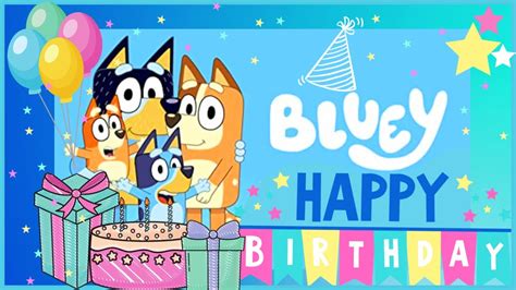 Bluey Happy Birthday Card Printable Printable Cards