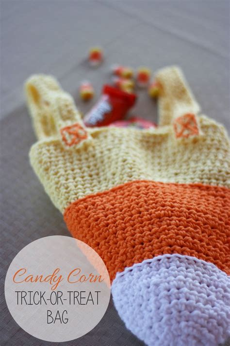 Crochet Candy Corn Trick Or Treat Bag Midwestern Moms