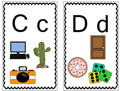 Alphabet Wall Cards Preschool Kindergarten Abcs Flashcards Letters