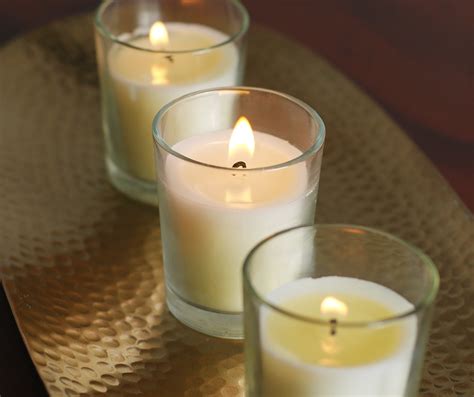 Hosley Set Of 48 Unscented Clear Glass Wax Filled Votive Candles 12 Hour Burn Ebay