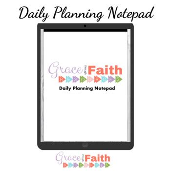 Daily Digital Planning Notepad TpT