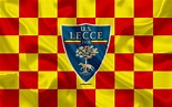 Download wallpapers US Lecce, 4k, logo, creative art, yellow red ...