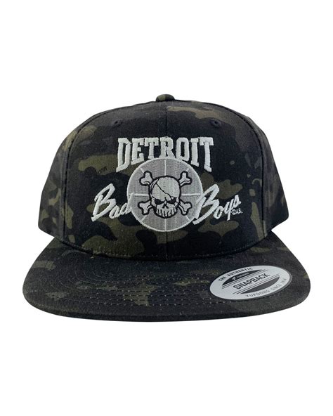 Authentic Detroit Bad Boys Black Camouflage Snapback Hat Ds Online