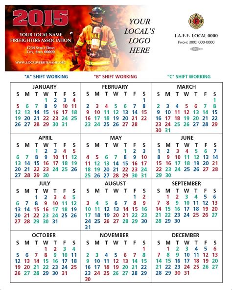 Printable Shift Calendars For Firefighters Example Calendar Printable