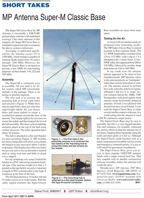 Super M Classic Base Station Antenna In Qst Magazine Mp Antenna