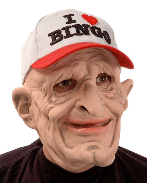 Old Man Mask I Love Bingo B 9 Wrinkled Halloween Costume Party Etsy