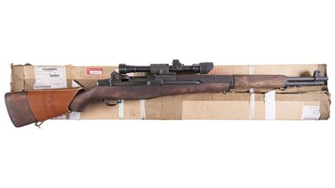 Us Winchester M1d Semi Automatic Sniper Rifle With Dcm Box Rock