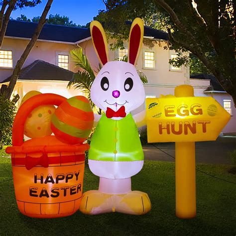 6ft Easter Inflatable Outdoor Decorations Easter Inflatable Bunny And
