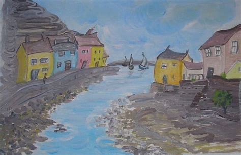 Beside The Sea At Staithes Artist Janet Davies Paintings Prints Landscapes Nature