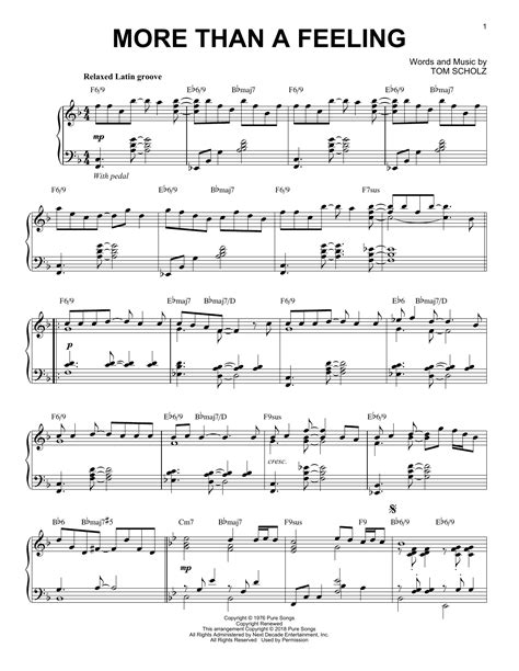 Boston More Than A Feeling Jazz Version Sheet Music Pdf Notes Chords Pop Score Piano Solo
