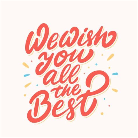 We Wish You All The Best Farewell Card Vector Lettering Vector