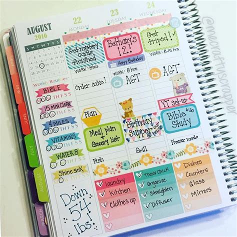 Bottom Is List For All Days Happy Planner Layout Planner Addicts