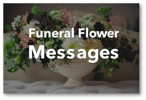 Condolence Message For Funeral Flowers