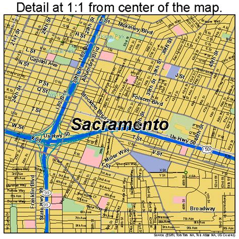 Sacramento California Street Map