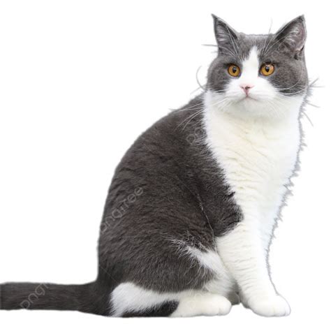 A Cute British Shorthair Cat Sitting Lovely Carnivorous Friendly Png