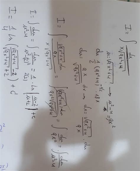 Calcular la integral (dx)/x√9x²+4 - Brainly.lat